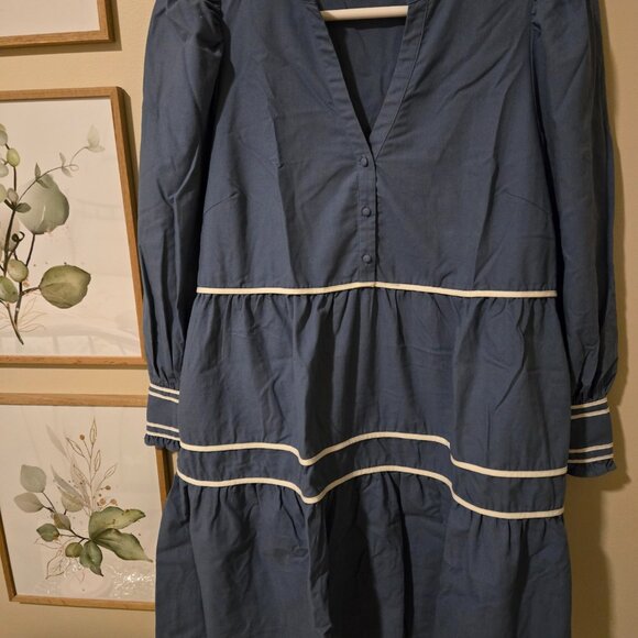2X Womens blue & white dress - Picture 5 of 10